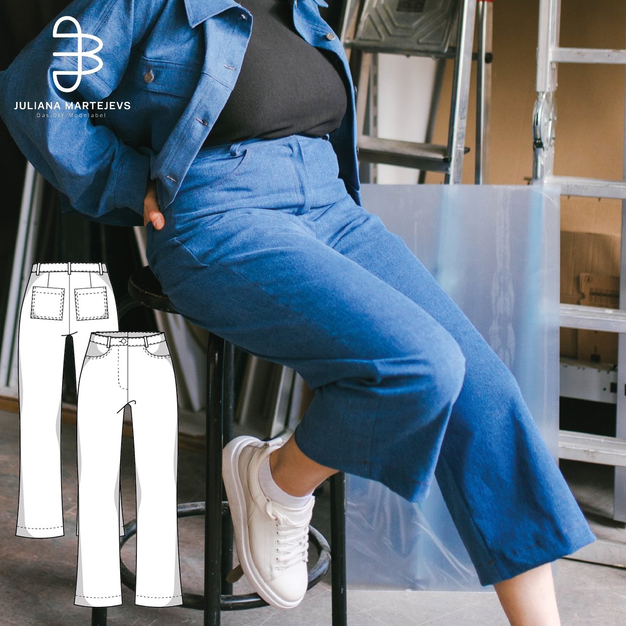 E-Book JULIANA MARTEJEVS Jeans Hose Culotte von Stoffe Hemmers