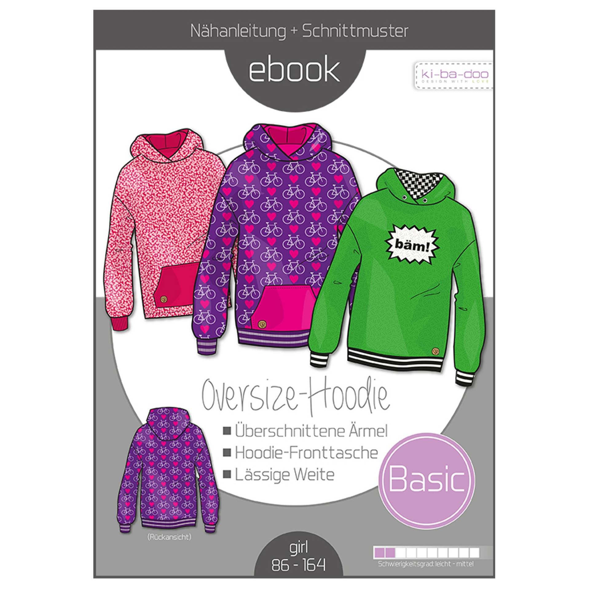 E-Book Ki-Ba-Doo Basic Oversize Hoodie Kinder E-Book Ki-Ba-Doo Basic Oversize Hoodie Kinder von Stoffe Hemmers