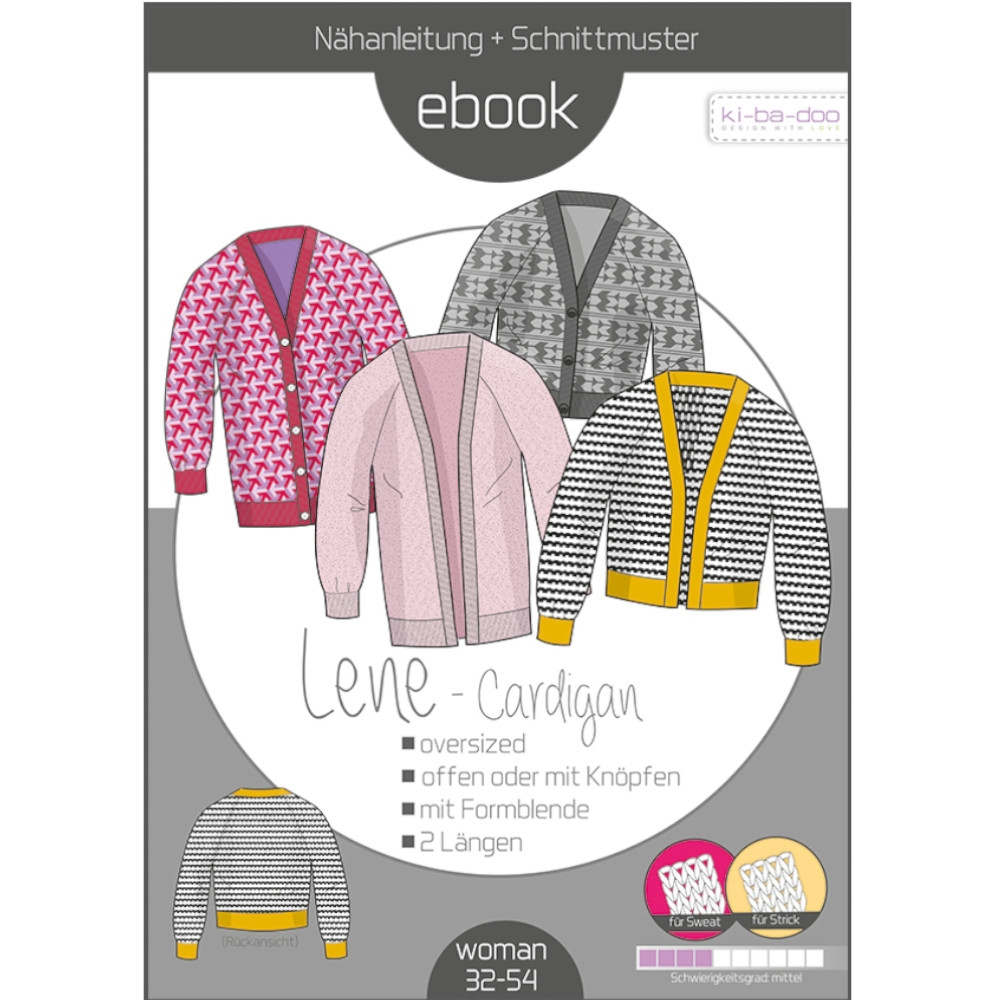 E-Book Ki-Ba-Doo Cardigan Lene E-Book Ki-Ba-Doo Cardigan Lene von Stoffe Hemmers