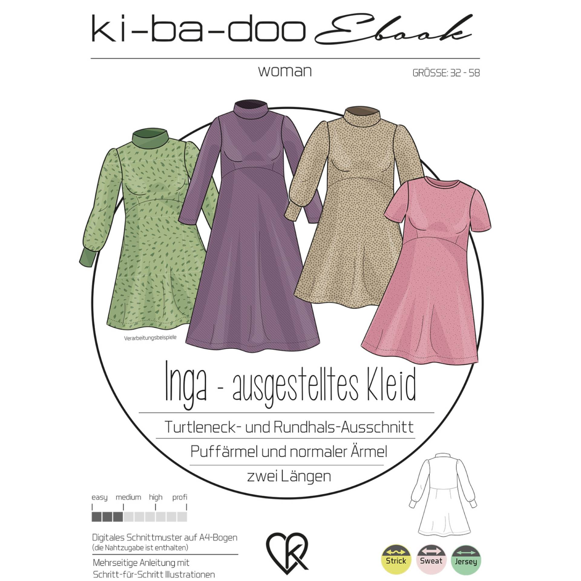 E-Book Ki-Ba-Doo Kleid Inga Damen von Stoffe Hemmers