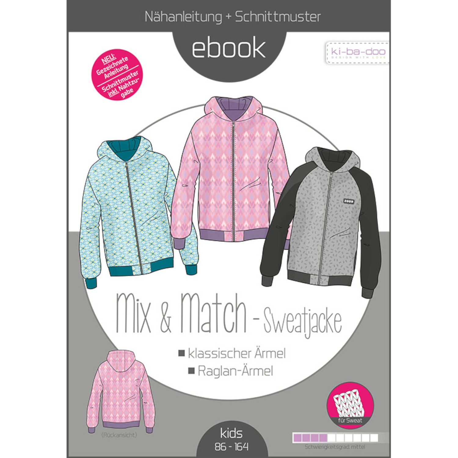 E-Book Ki-Ba-Doo Mix and Match Sweatjacke Kids E-Book Ki-Ba-Doo Mix and Match Sweatjacke Kids von Stoffe Hemmers