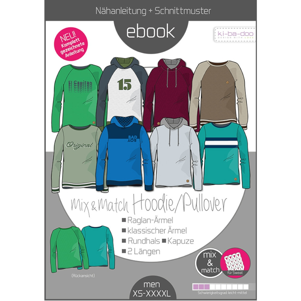E-Book Ki-Ba-Doo Sweater Hoodie Mix & Match Männer E-Book Ki-Ba-Doo Sweater Hoodie Mix & Match Männer von Stoffe Hemmers