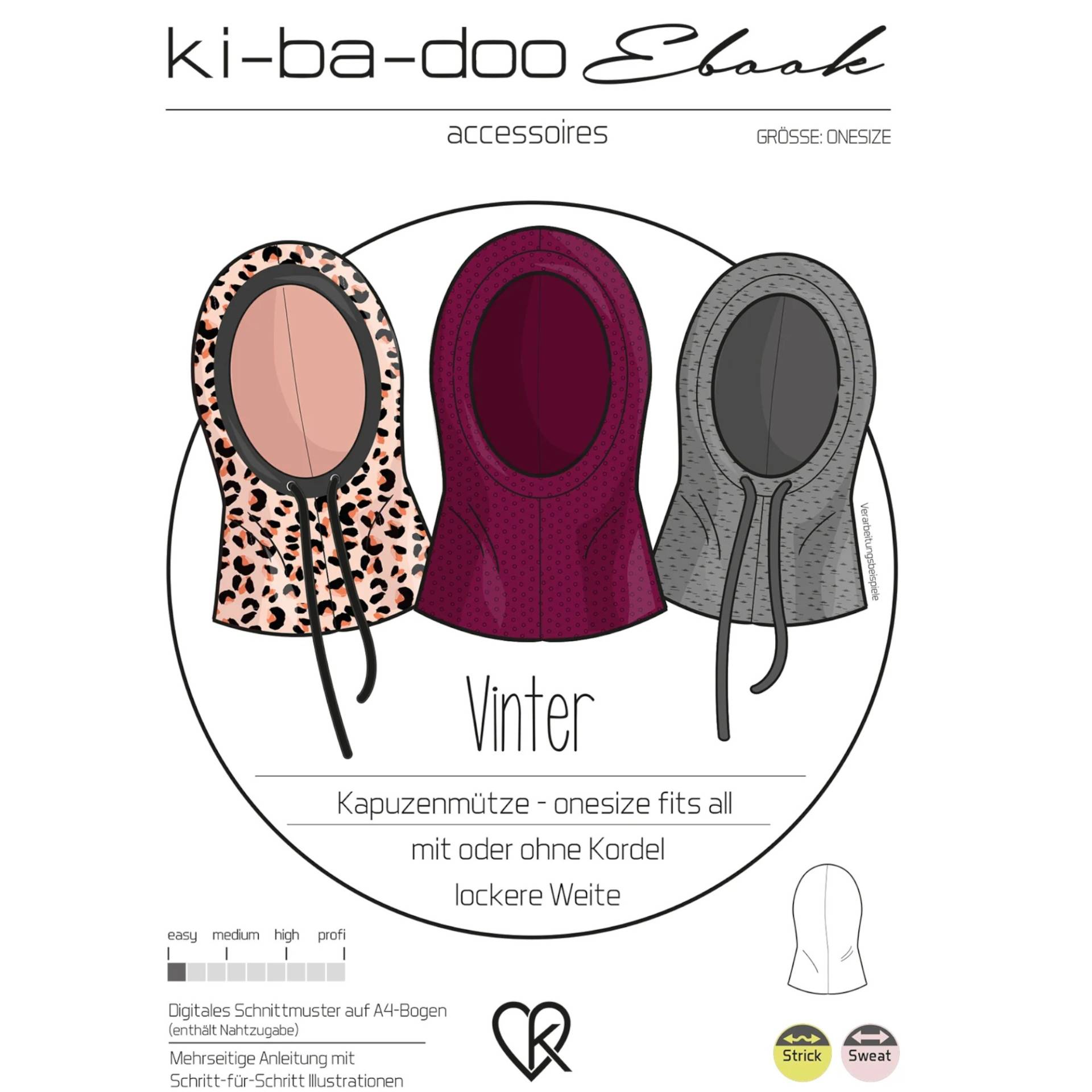 E-Book Ki-Ba-Doo Vinter Kapuzenmütze von Stoffe Hemmers