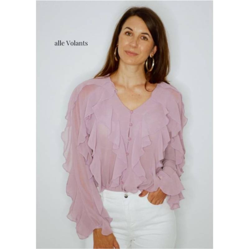 E-Book La Bavarese  Volantbluse Carrie C/D-Cup von Stoffe Hemmers