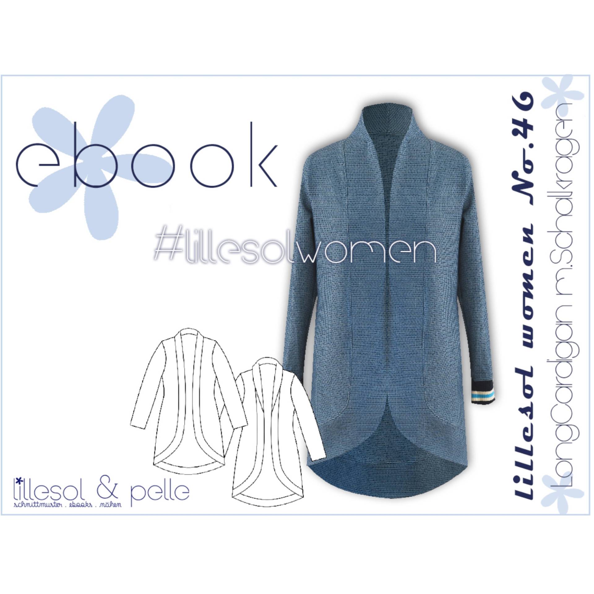 E-Book Lillesol & Pelle Pulli mit LongCardigan mit Schalkragen Damen E-Book Lillesol & Pelle Pulli mit LongCardigan mit Schalkragen Damen von Stoffe Hemmers