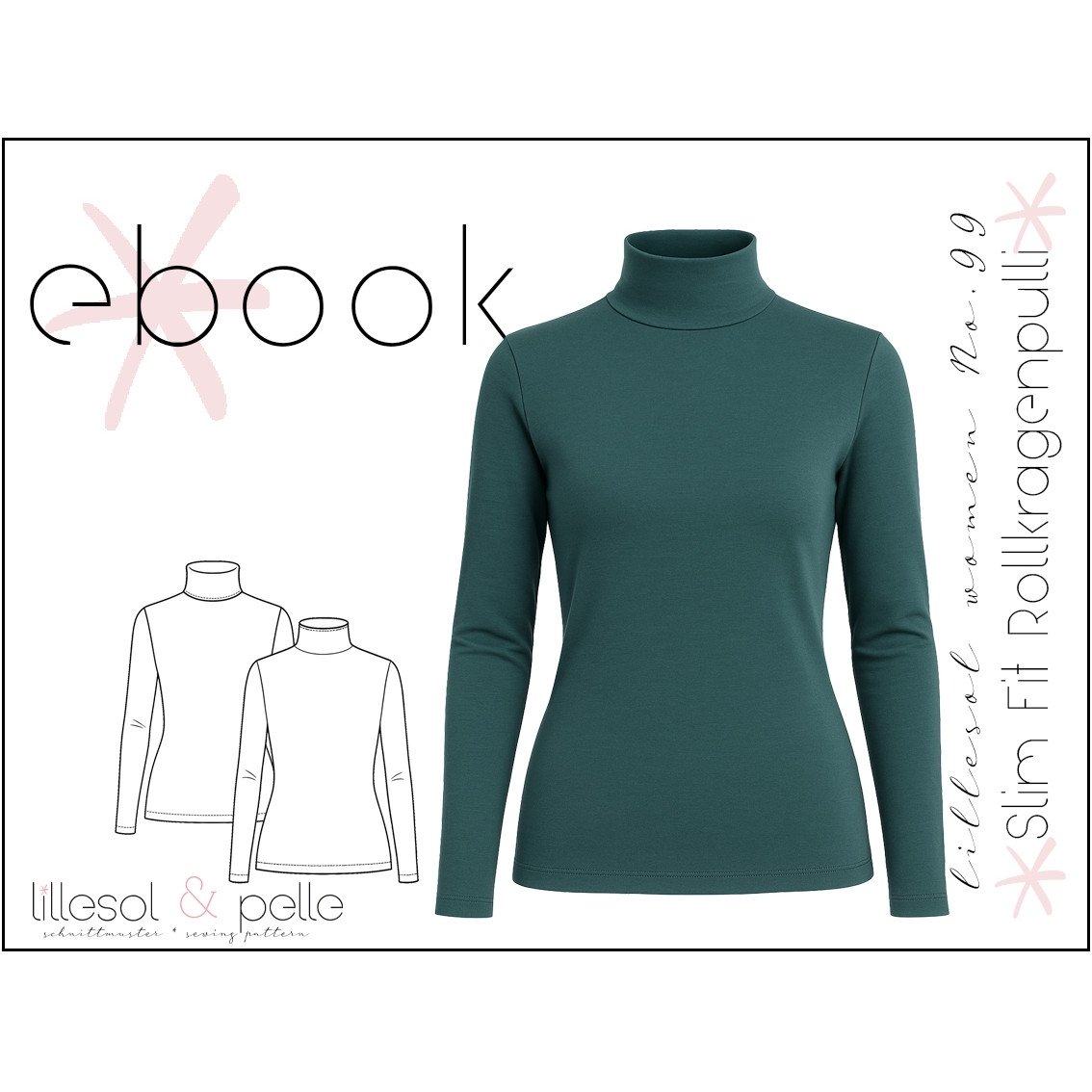E-Book Lillesol & Pelle Slim Fit Rollkragenpulli Damen von Stoffe Hemmers