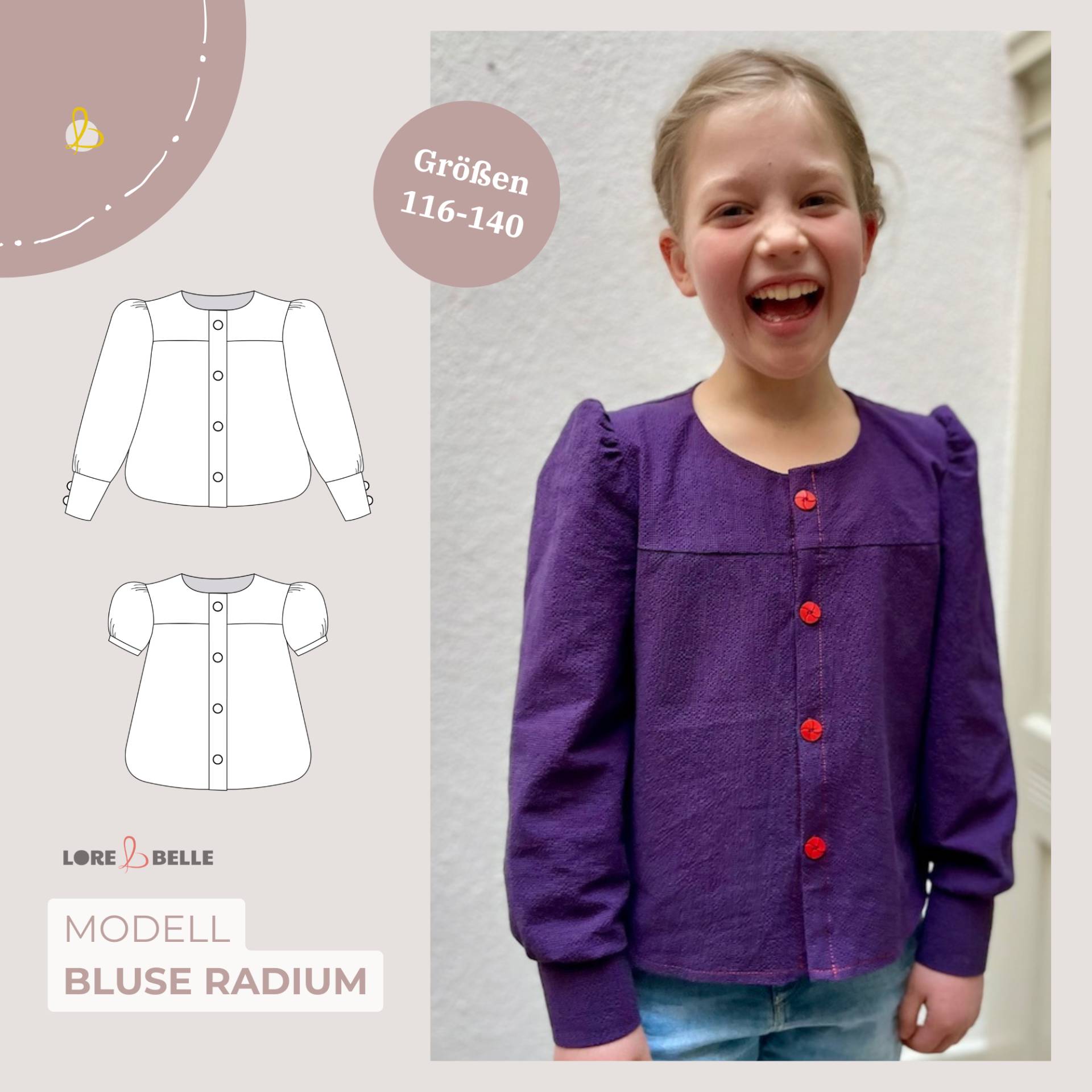 E-Book Lore & Belle Bluse Radium Gr. 116-140 E-Book Lore & Belle Bluse Radium Gr. 116-140 von Stoffe Hemmers