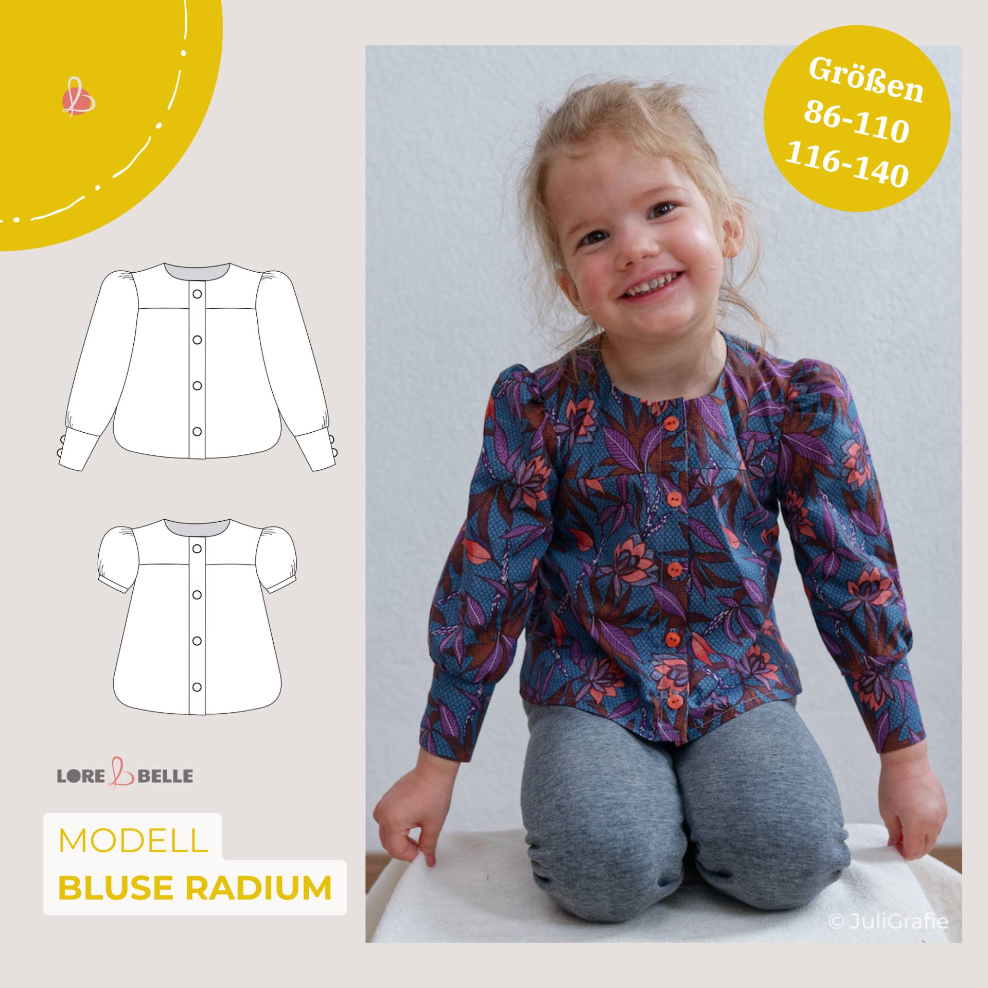 E-Book Lore & Belle Bluse Radium Gr. 86-140 Bundle E-Book Lore & Belle Bluse Radium Gr. 86-140 Bundle von Stoffe Hemmers