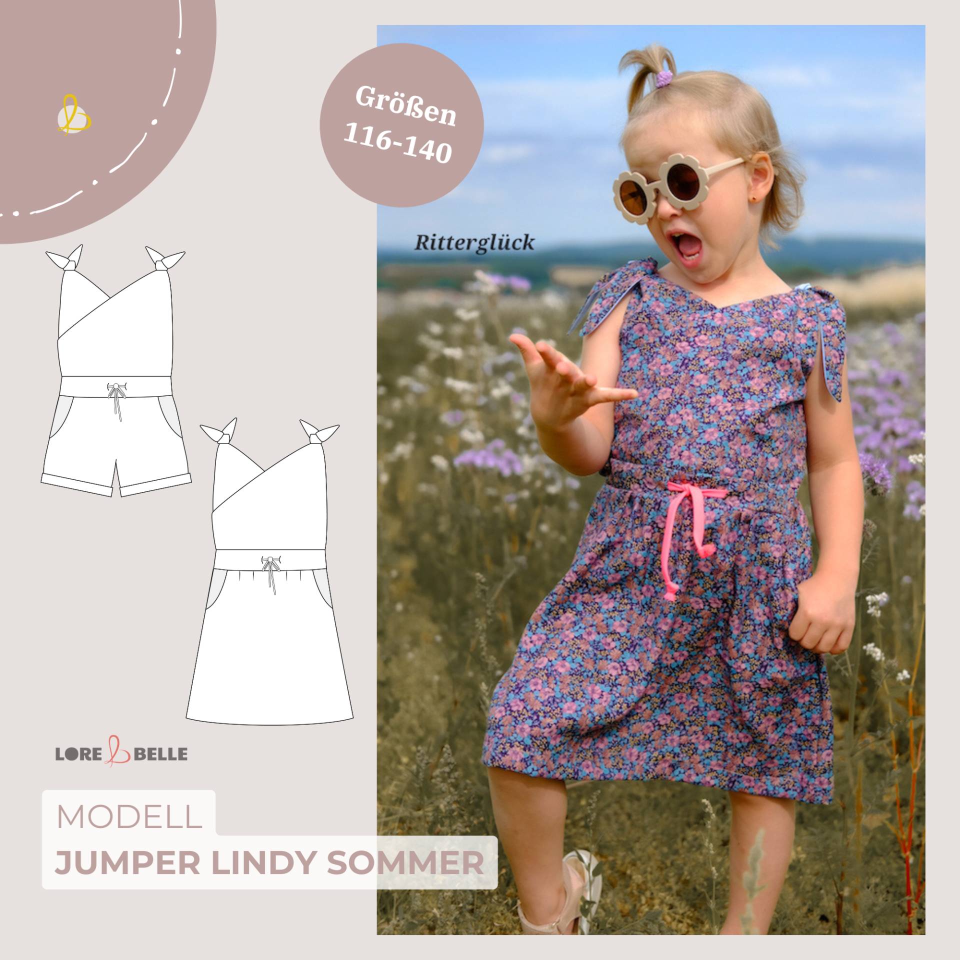 E-Book Lore & Belle Jumper Lindy Sommer Gr. 116-140 von Stoffe Hemmers