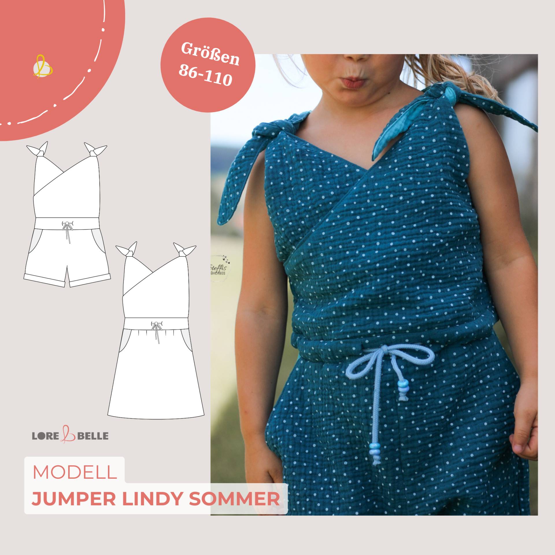 E-Book Lore & Belle Jumper Lindy Sommer Gr. 86-110 von Stoffe Hemmers