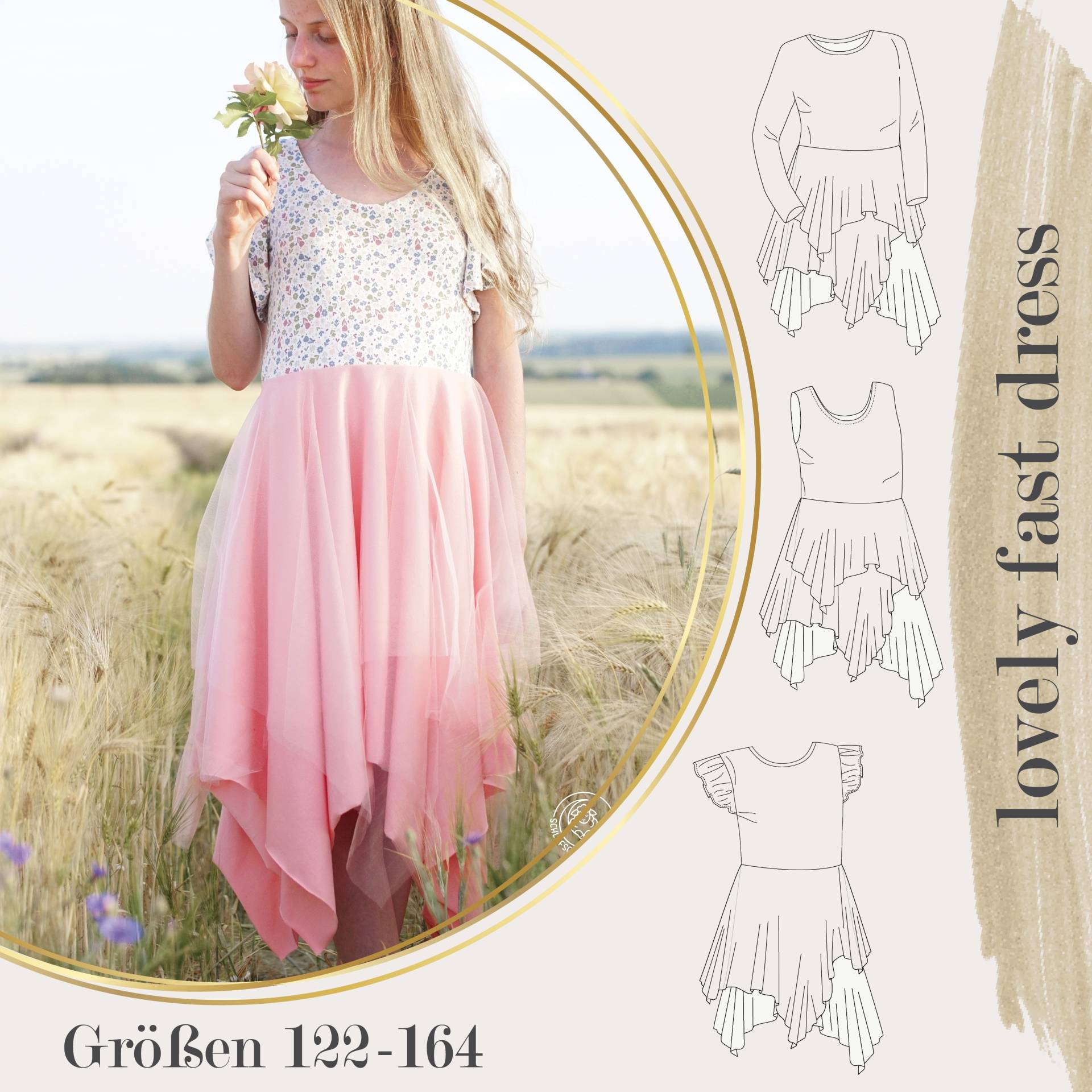 E-Book LovelySewDesign Lovely Fast Dress Kinderkleid 122 - 164 von Stoffe Hemmers