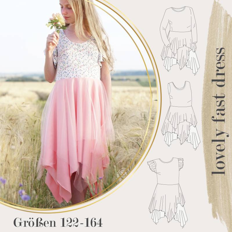 E-Book LovelySewDesign Lovely Fast Dress Kinderkleid 122 - 164 von Stoffe Hemmers