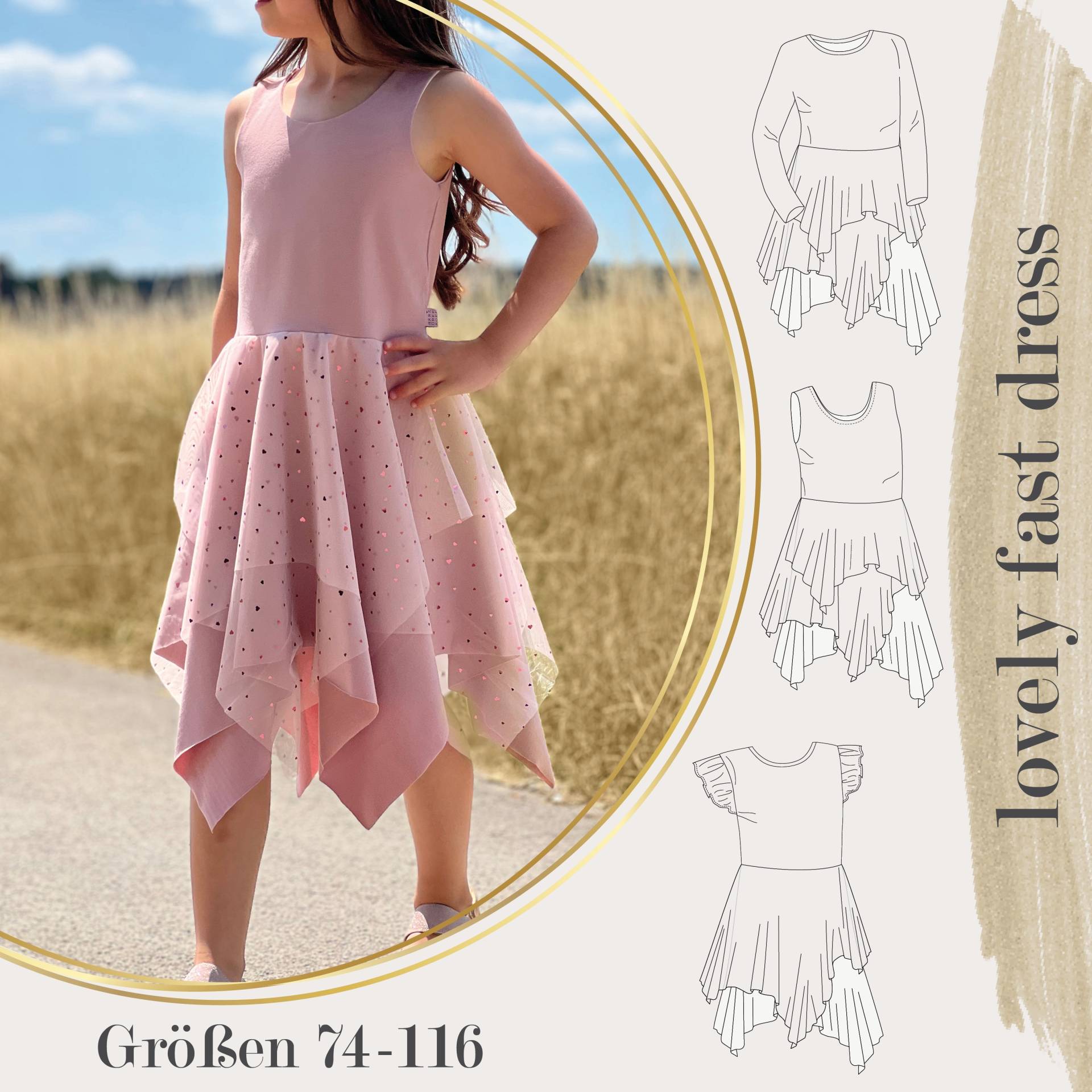 E-Book LovelySewDesign Lovely Fast Dress Kinderkleid 74-116 von Stoffe Hemmers