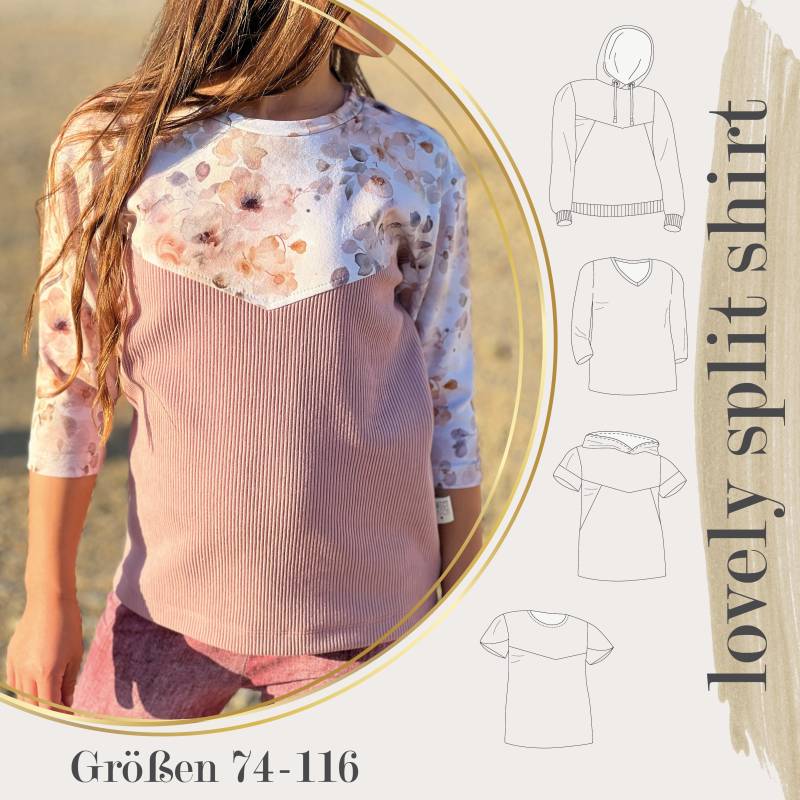 E-Book LovelySewDesign Lovely Split Shirt Kids 74-116 von Stoffe Hemmers