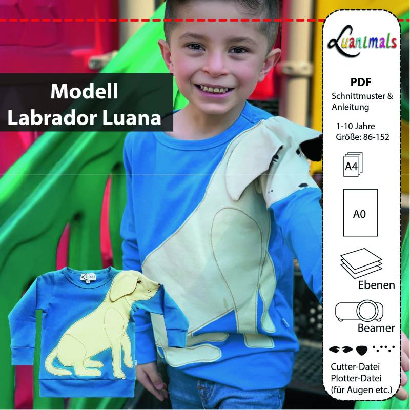 E-Book Luanimals Labrador Luana Pullover Kids von Stoffe Hemmers