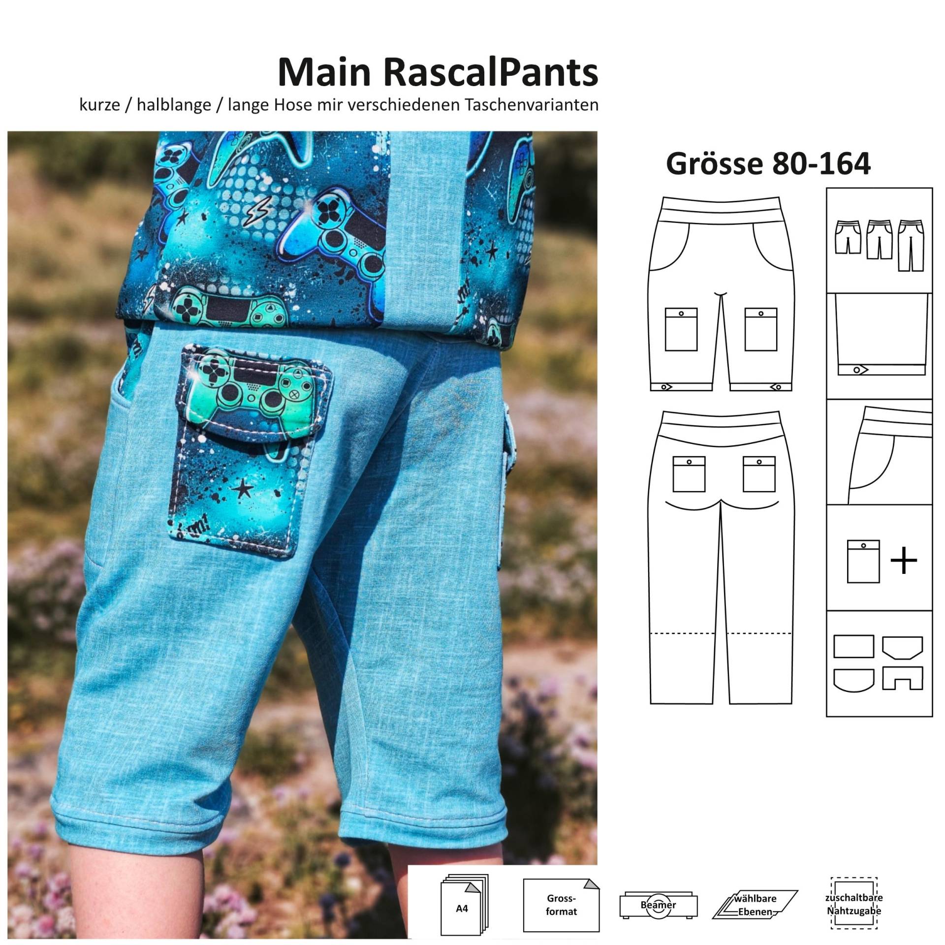 E-Book MainZwillingsnadel Main Rascal Pants Kids von Stoffe Hemmers