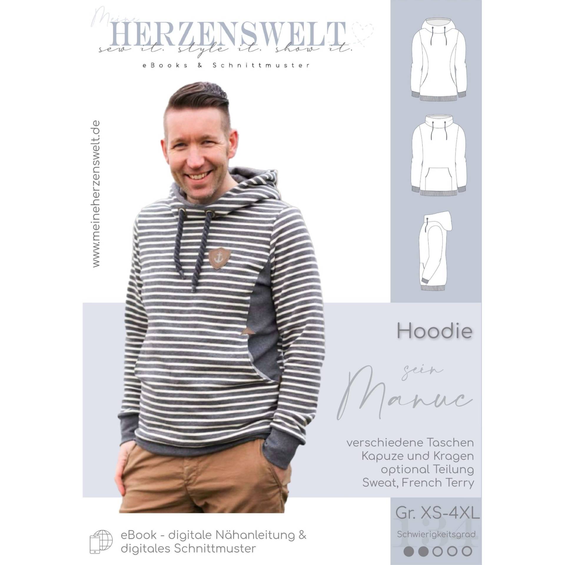 E-Book Meine Herzenswelt Herren Hoodie Sein Manuc E-Book Meine Herzenswelt Herren Hoodie Sein Manuc von Stoffe Hemmers