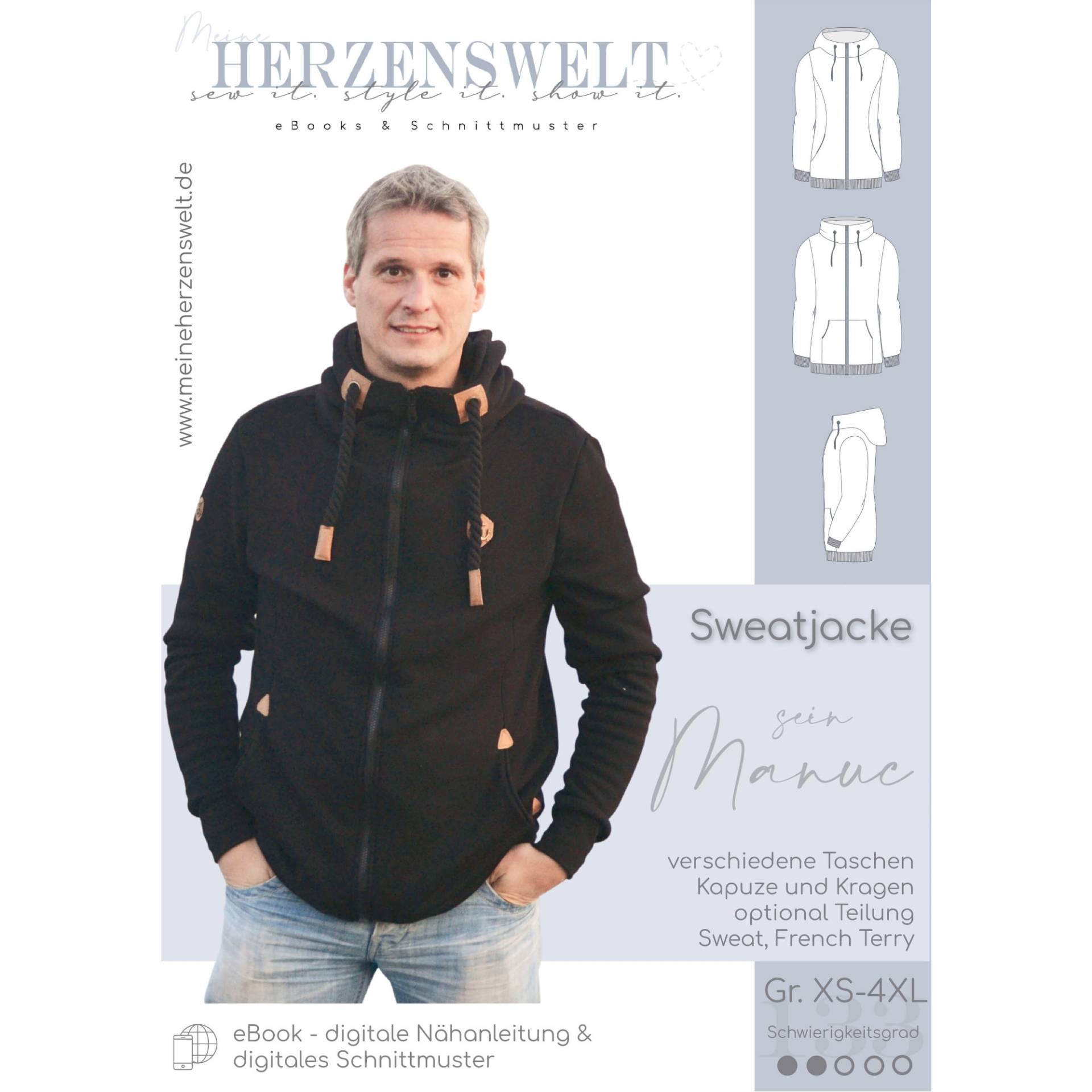 E-Book Meine Herzenswelt Herren Sweatjacke Sein Manuc E-Book Meine Herzenswelt Herren Sweatjacke Sein Manuc von Stoffe Hemmers
