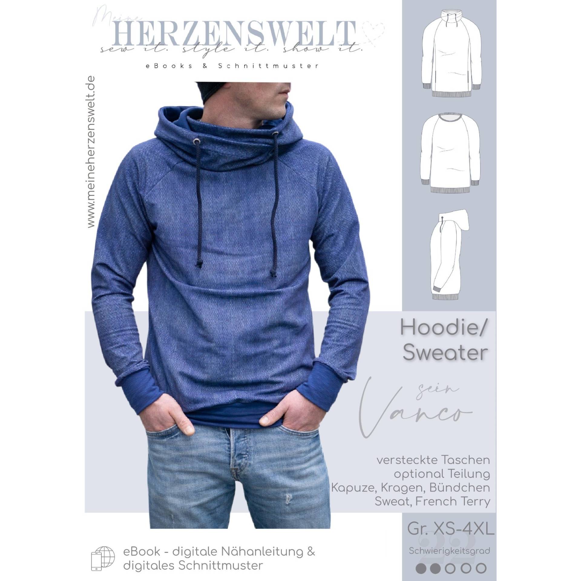 E-Book Meine Herzenswelt Sein Vanco Hoodie von Stoffe Hemmers