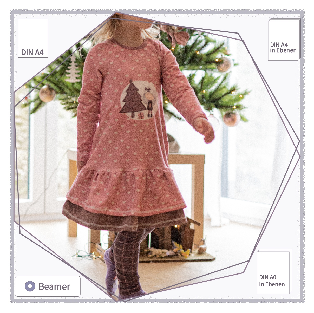 E-Book Mini&Me Patterns Winterdress Girls - A0 / Beamer von Stoffe Hemmers