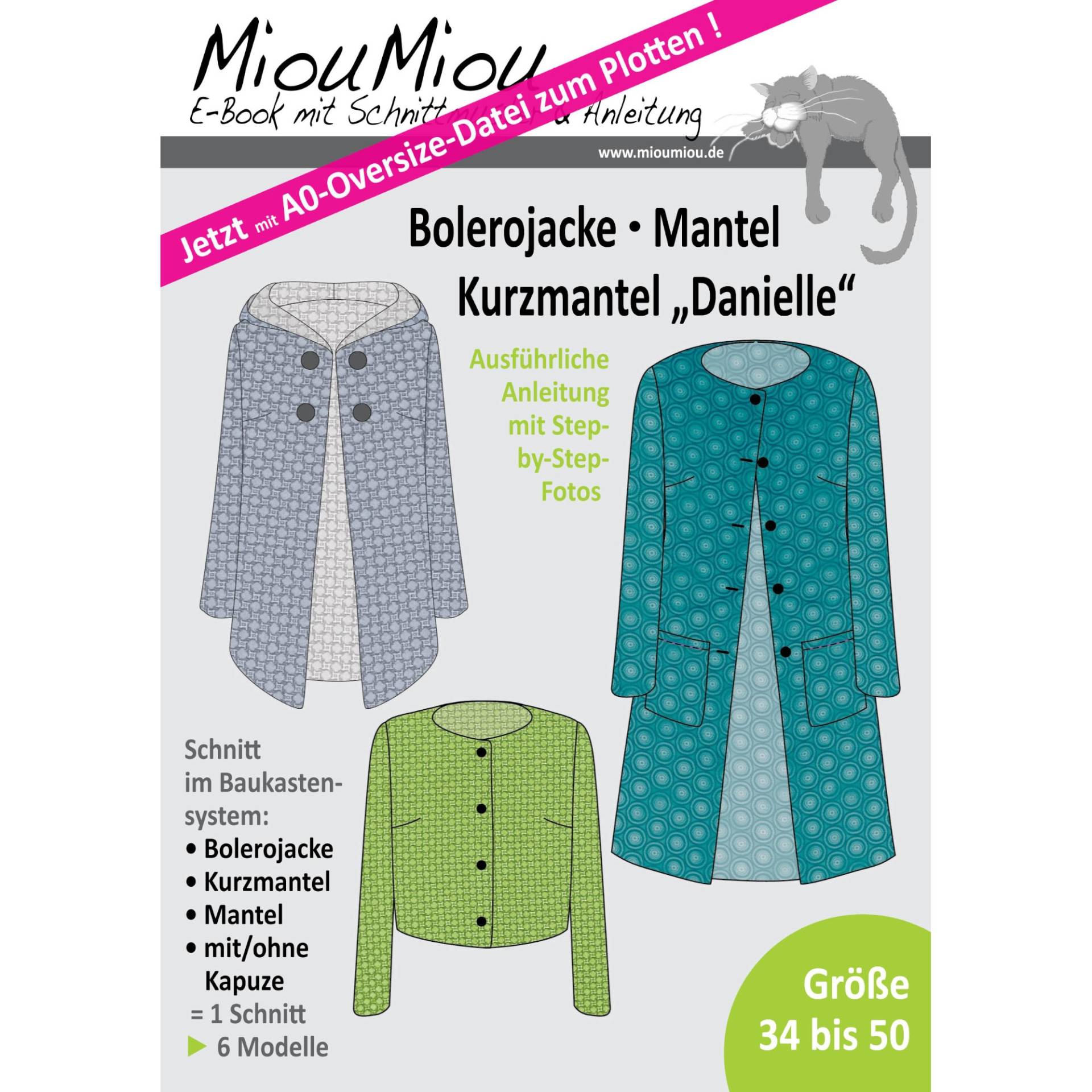 E-Book Miou Miou Bolerojacke Mantel Danielle E-Book Miou Miou Bolerojacke Mantel Danielle von Stoffe Hemmers