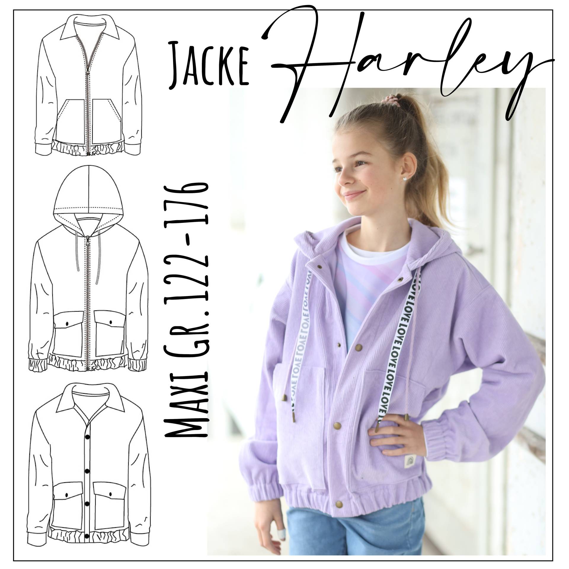 E-Book Moeve.Design Oversize Jacke Harley Maxi Kids von Stoffe Hemmers