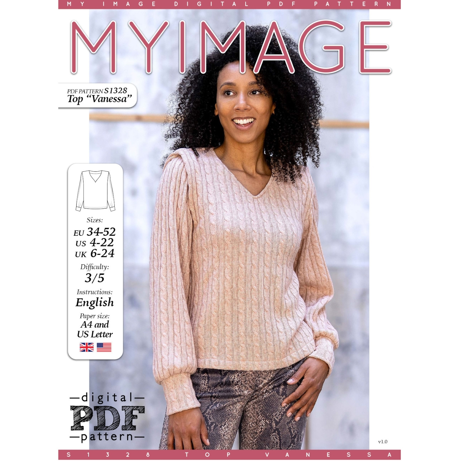 E-Book My Image S1328 Pullover Vanessa von Stoffe Hemmers