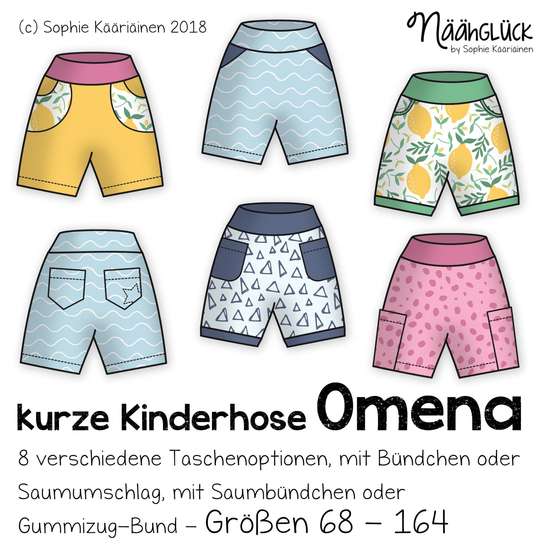 E-Book Näähglück Kurze Kinderhose Omena von Stoffe Hemmers