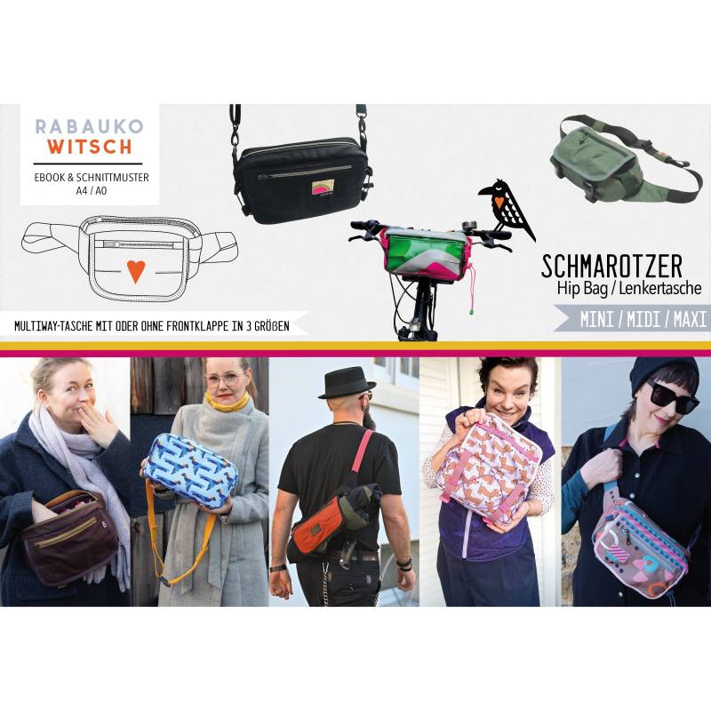 E-Book Rabaukowitsch Multiway-Tasche Schmarotzer Bag Hip Bag E-Book Rabaukowitsch Multiway-Tasche Schmarotzer Bag Hip Bag von Stoffe Hemmers