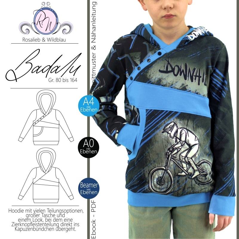E-Book Rosalieb & Wildblau Badalu Hoodie Kids von Stoffe Hemmers