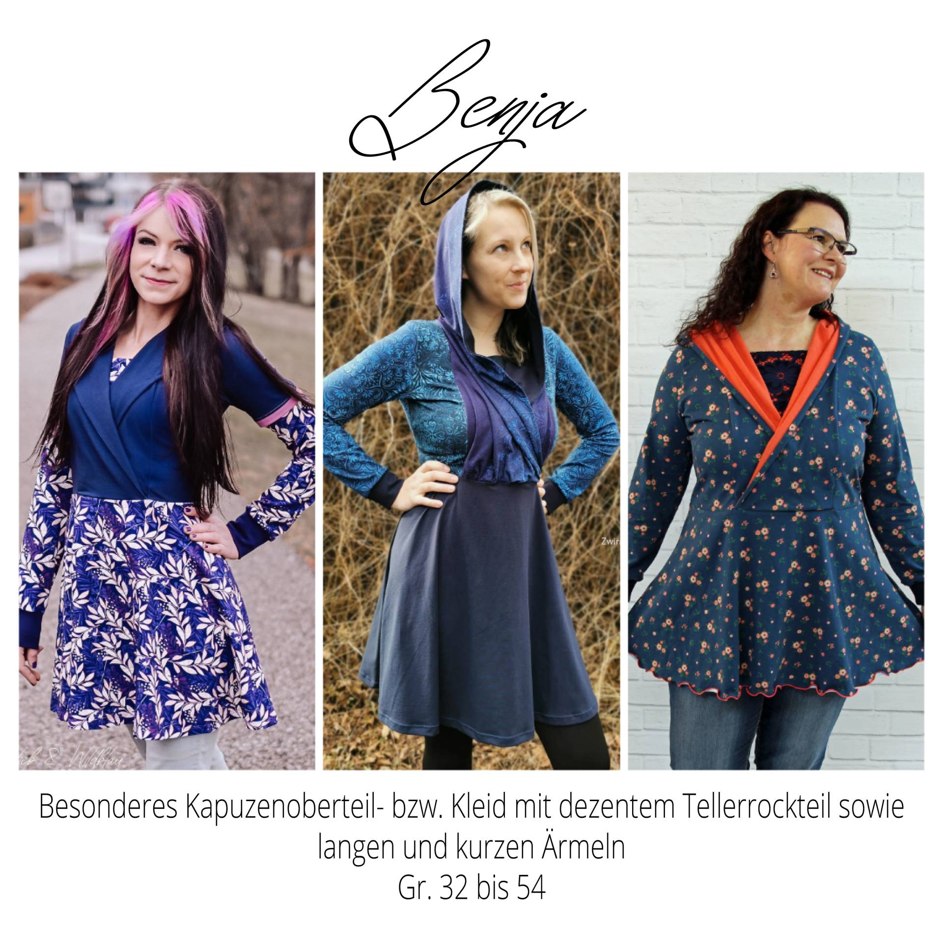 E-Book Rosalieb & Wildblau Kapuzenoberteil/-kleid Damen E-Book Rosalieb & Wildblau Kapuzenoberteil/-kleid Damen von Stoffe Hemmers