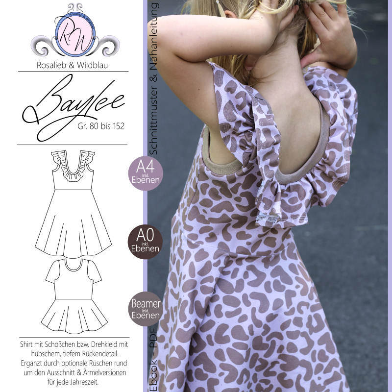 E-Book Rosalieb & Wildblau Shirt / Drehkleid Baylee Kids E-Book Rosalieb & Wildblau Shirt / Drehkleid Baylee Kids von Stoffe Hemmers
