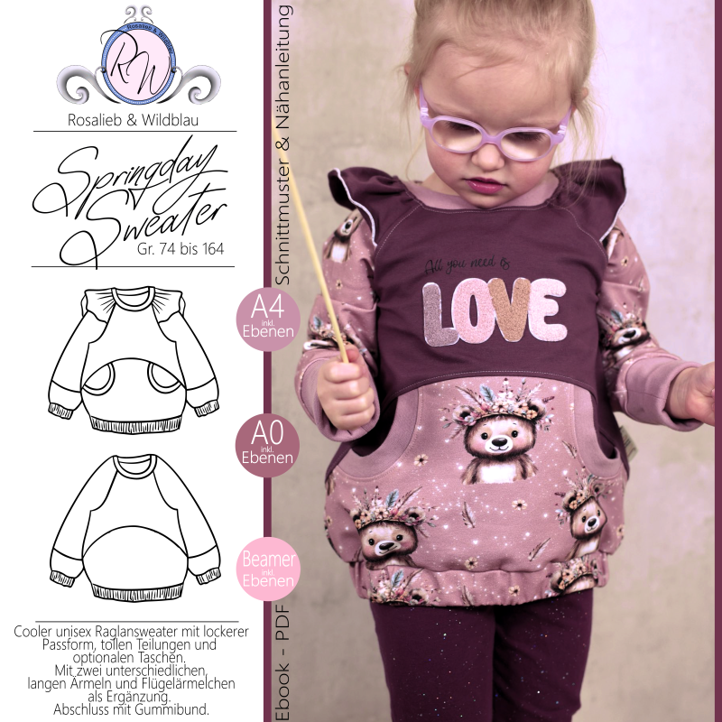 E-Book Rosalieb & Wildblau Springday Sweater Kids von Stoffe Hemmers