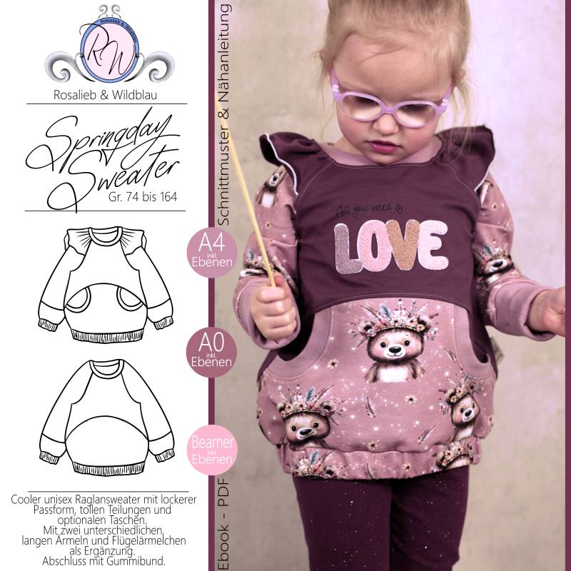 E-Book Rosalieb & Wildblau Springday Sweater Kids von Stoffe Hemmers