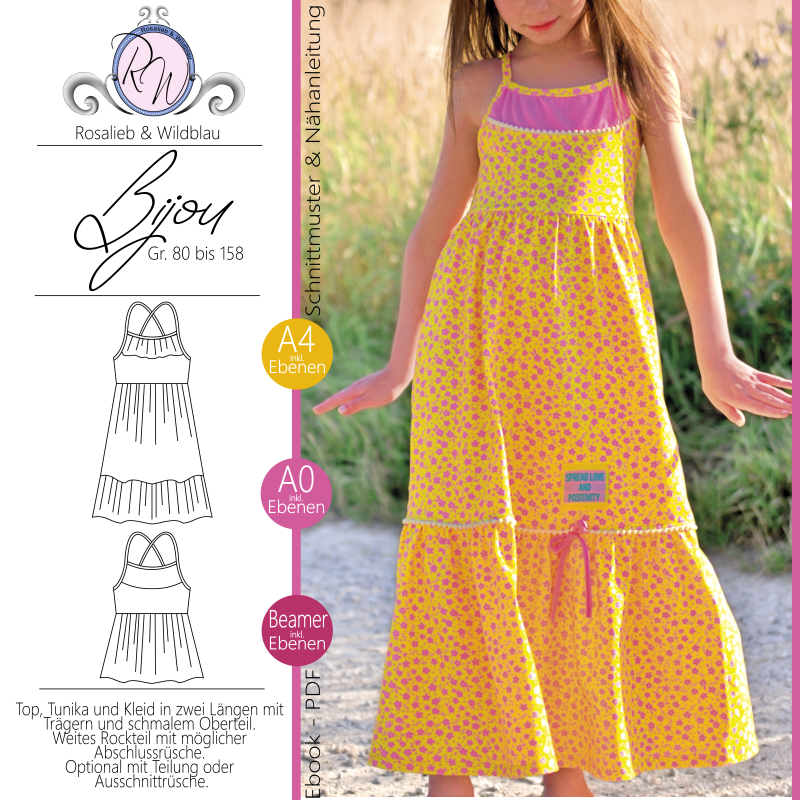 E-Book Rosalieb & Wildblau Top/Tunika/Kleid Bijou Kids von Stoffe Hemmers