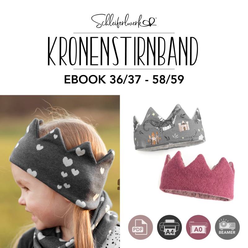 E-Book Schleiferlwerk Kronenstirnband von Stoffe Hemmers