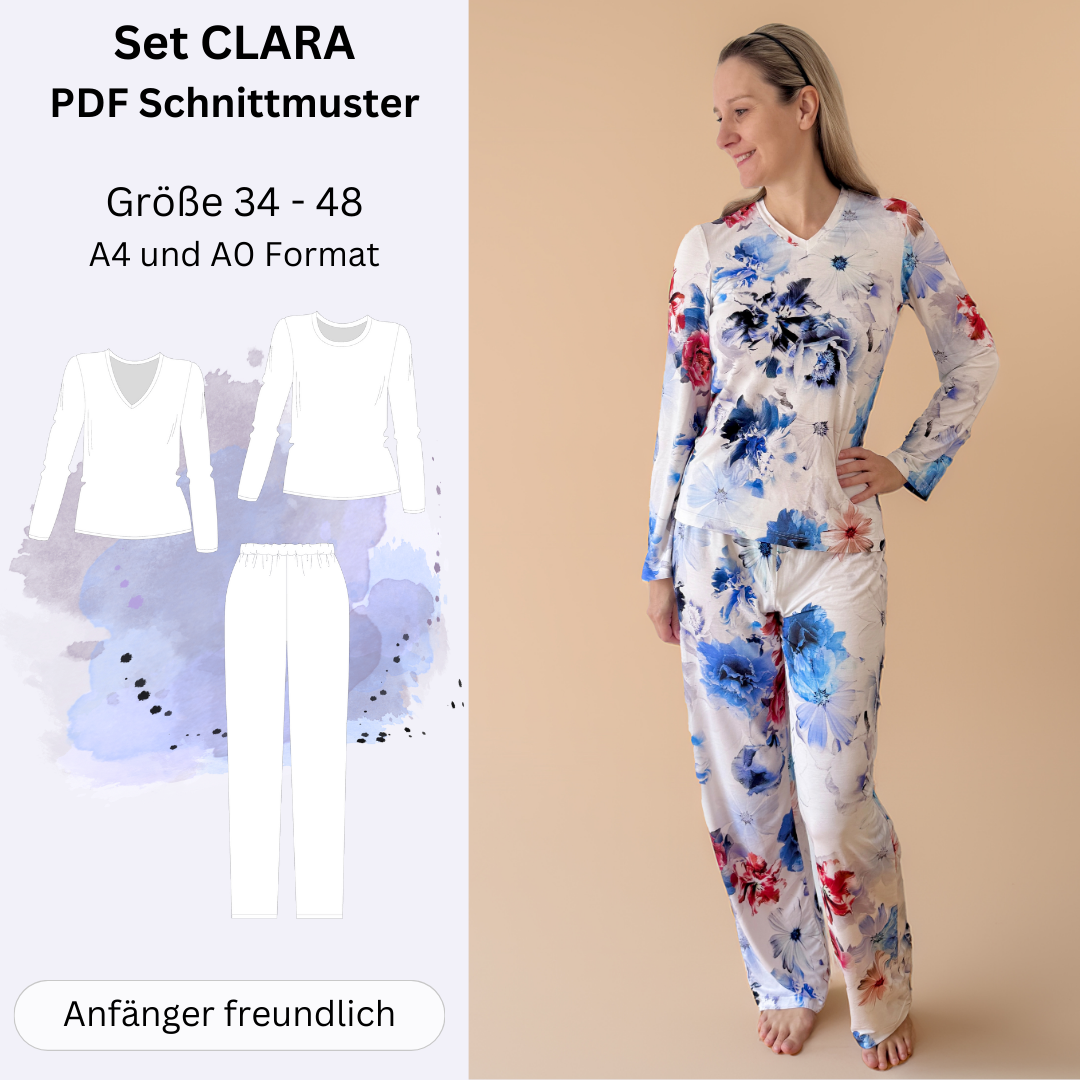 E-Book Sew4Me Damen Schlafanzug-Set Clara von Stoffe Hemmers