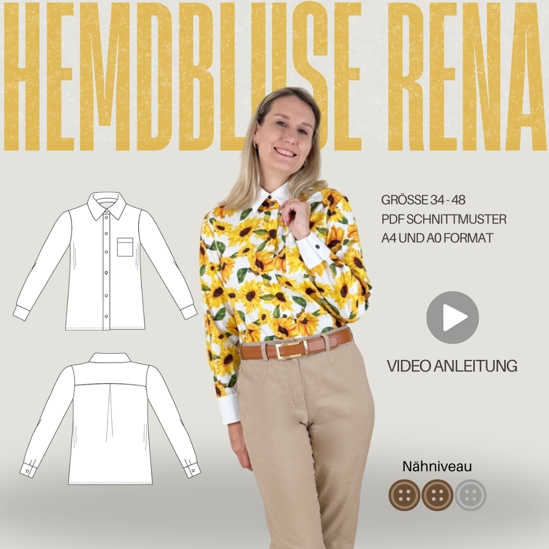 E-Book Sew4Me Hemdbluse RENA Damen von Stoffe Hemmers