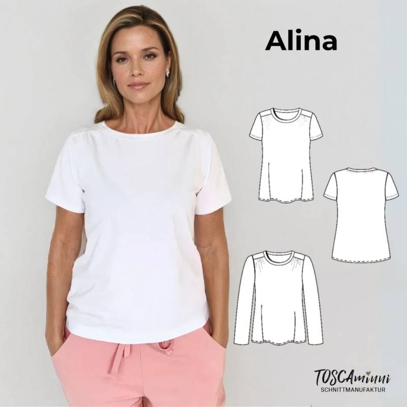 E-Book TOSCAminni Schnittmanufaktur Alina Damenshirt von Stoffe Hemmers