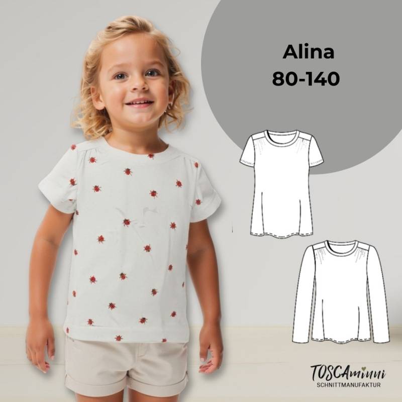 E-Book TOSCAminni Schnittmanufaktur Alina Minni Kindershirt von Stoffe Hemmers