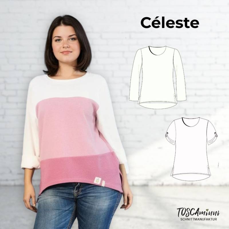 E-Book TOSCAminni Schnittmanufaktur Céleste Damenshirt von Stoffe Hemmers