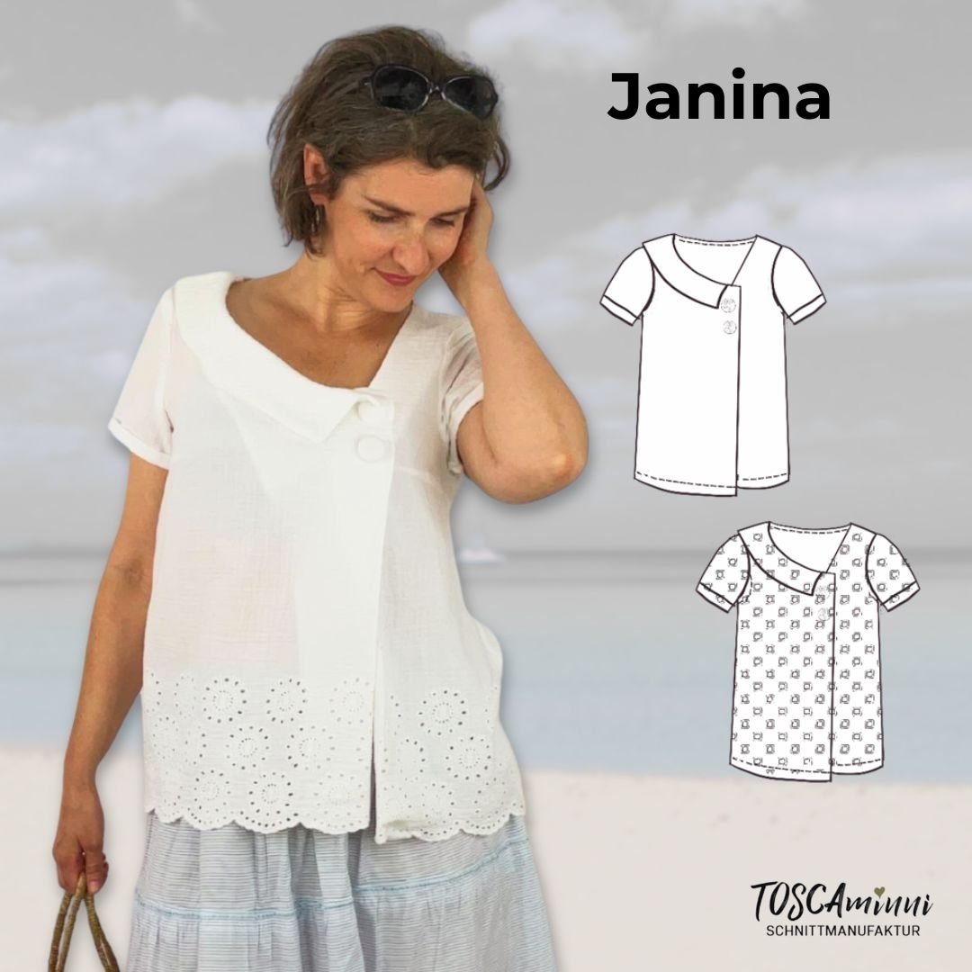 E-Book TOSCAminni Schnittmanufaktur Damen Bluse Janina E-Book TOSCAminni Schnittmanufaktur Damen Bluse Janina von Stoffe Hemmers