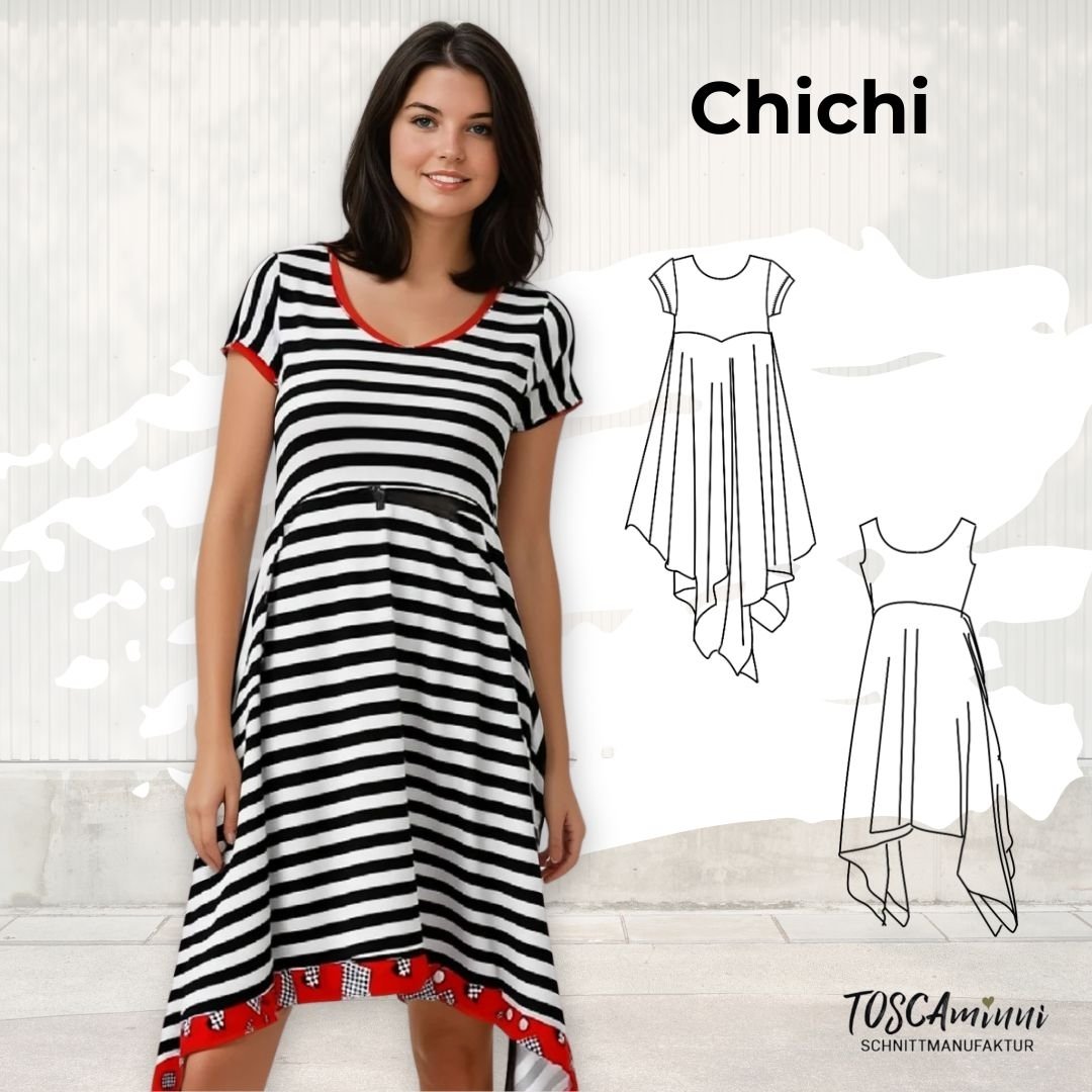 E-Book TOSCAminni Schnittmanufaktur Damen Kleid Chichi von Stoffe Hemmers