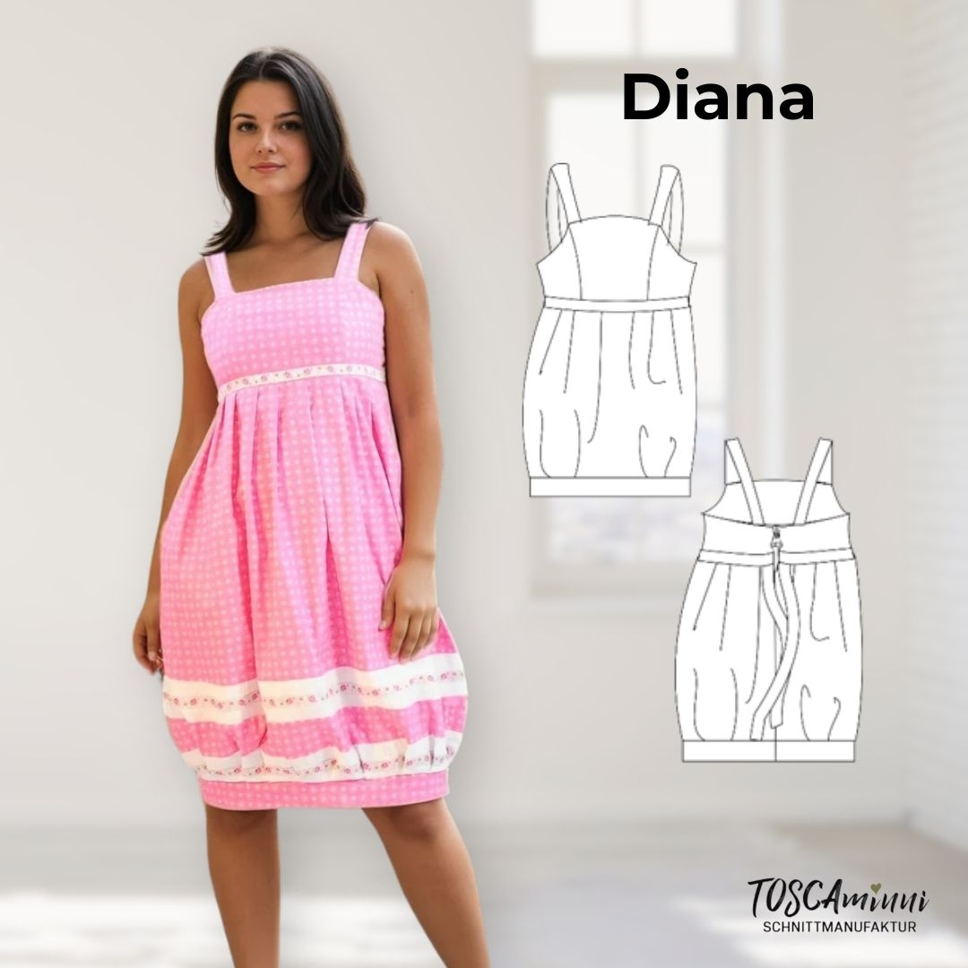 E-Book TOSCAminni Schnittmanufaktur Damen Kleid Diana E-Book TOSCAminni Schnittmanufaktur Damen Kleid Diana von Stoffe Hemmers
