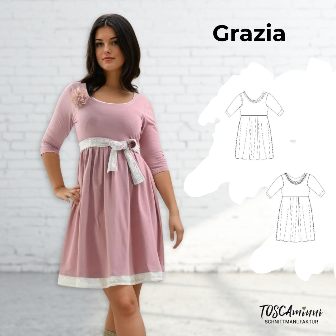 E-Book TOSCAminni Schnittmanufaktur Damen Kleid Grazia E-Book TOSCAminni Schnittmanufaktur Damen Kleid Grazia von Stoffe Hemmers