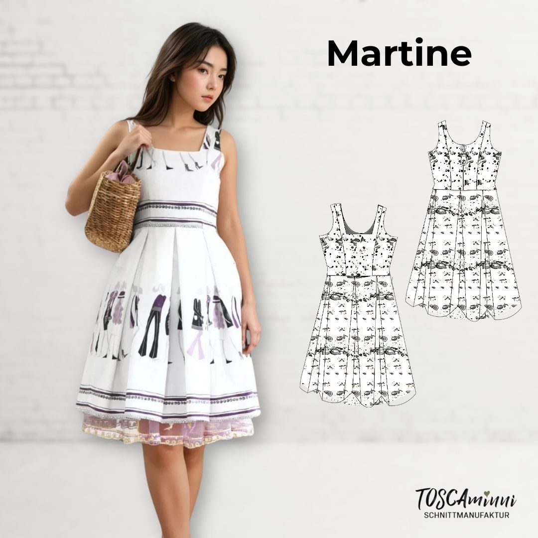 E-Book TOSCAminni Schnittmanufaktur Damen Kleid Martine E-Book TOSCAminni Schnittmanufaktur Damen Kleid Martine von Stoffe Hemmers