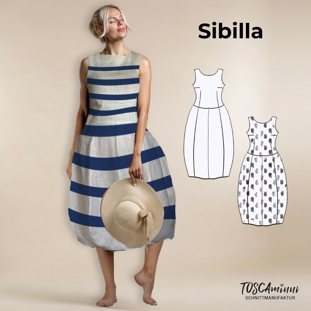 E-Book TOSCAminni Schnittmanufaktur Damen Kleid Sibilla von Stoffe Hemmers