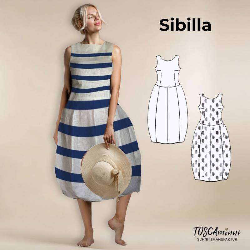 E-Book TOSCAminni Schnittmanufaktur Damen Kleid Sibilla von Stoffe Hemmers