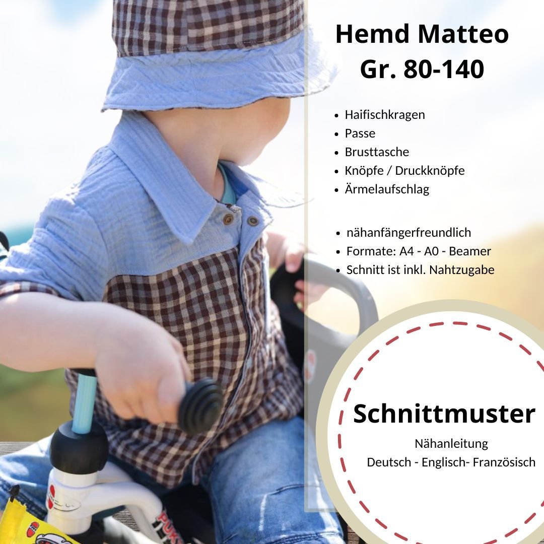 E-Book TOSCAminni Schnittmanufaktur Hemd Matteo von Stoffe Hemmers