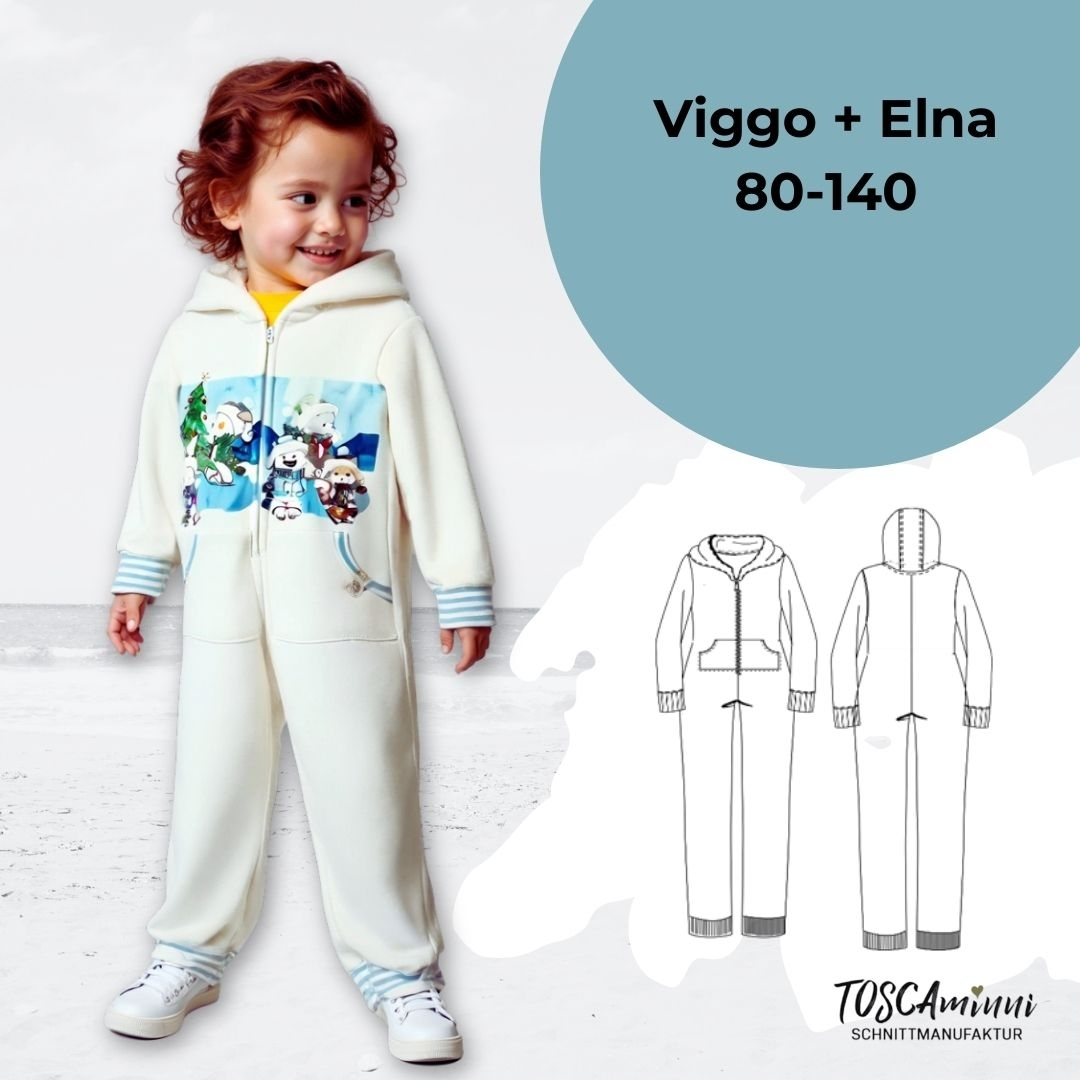 E-Book TOSCAminni Schnittmanufaktur Kinderoverall Vigo + Elna von Stoffe Hemmers